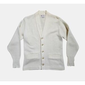 Vintage East-Tenn Orlon Acrylic‎ Cardigan Sweater Mens S Button Up Grandpacore